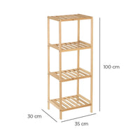 Estantería de madera de abeto de 100 cm