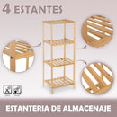 Estantería de madera de abeto de 100 cm
