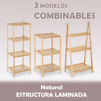 Estantería de madera de abeto de 100 cm
