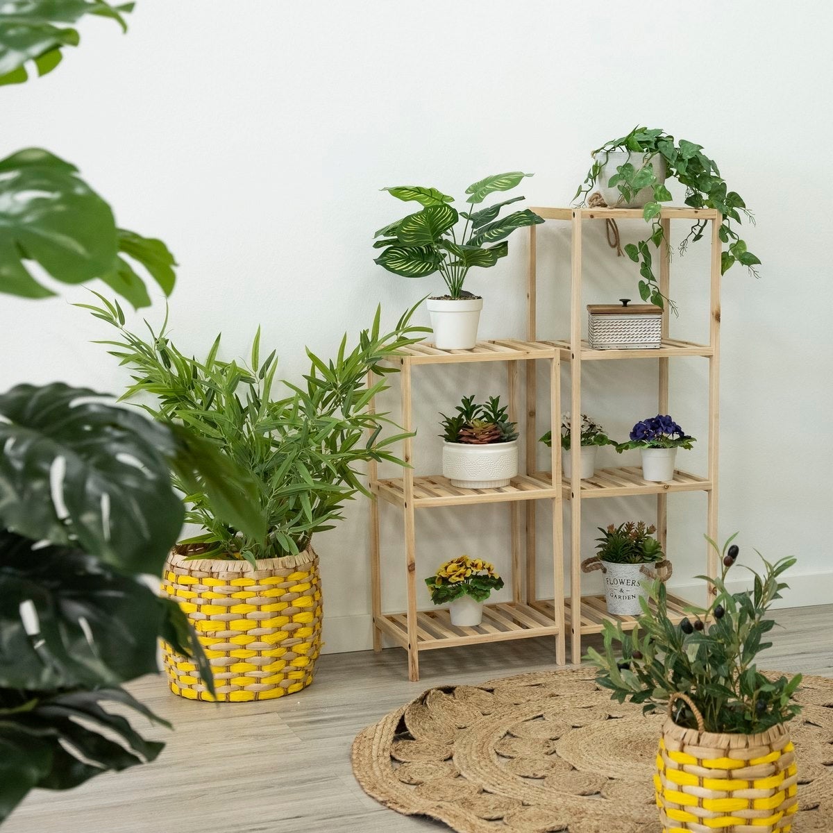 Estantería de madera de abeto de 100 cm