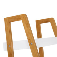 Estantería de bambú blanco y natural