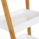 Estantería de bambú blanco y natural