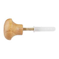 Espejo con correa redondo de bambú natural