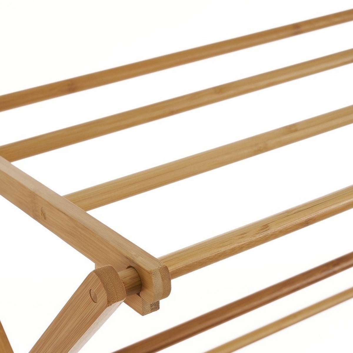 Toallero tendedero plegable de madera de bambú natural