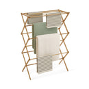 Toallero tendedero plegable de madera de bambú natural