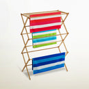 Toallero tendedero plegable de madera de bambú natural