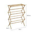 Toallero tendedero plegable de madera de bambú natural