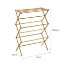 Toallero tendedero plegable de madera de bambú natural