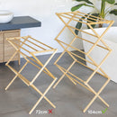 Toallero tendedero plegable de madera de bambú natural