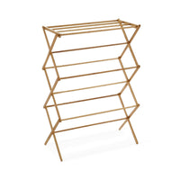 Toallero tendedero plegable de madera de bambú natural