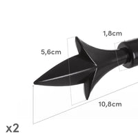 Barra cortina extensible negra de 160 a 300 cm