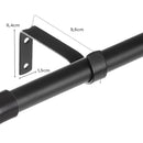 Barra cortina extensible negra de 122 a 211 cm