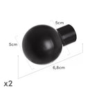 Barra cortina extensible negra de 160 a 300 cm