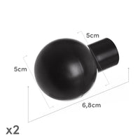 Barra cortina extensible negra de 160 a 300 cm