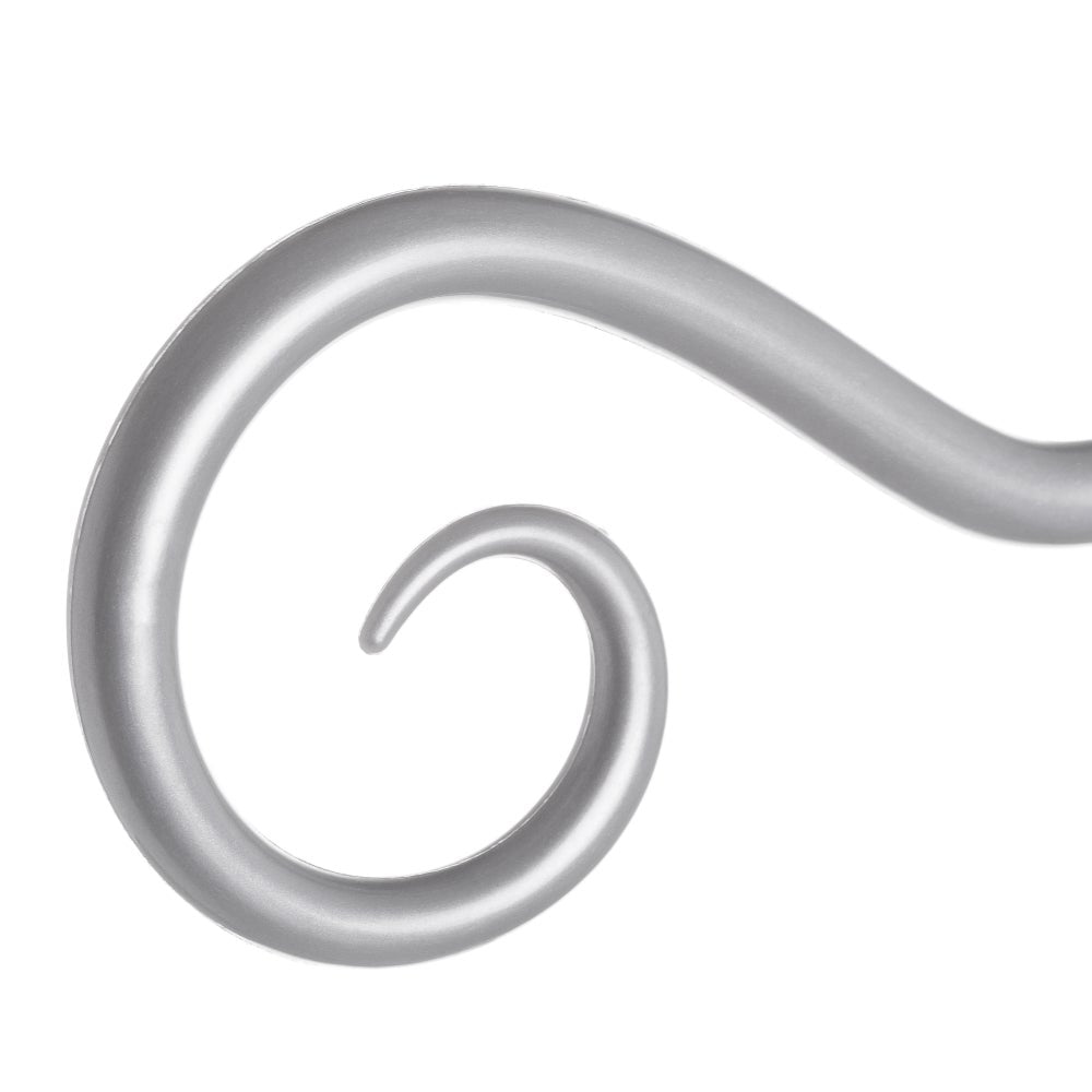 Barra cortina extensible plateada de 122 a 211 cm