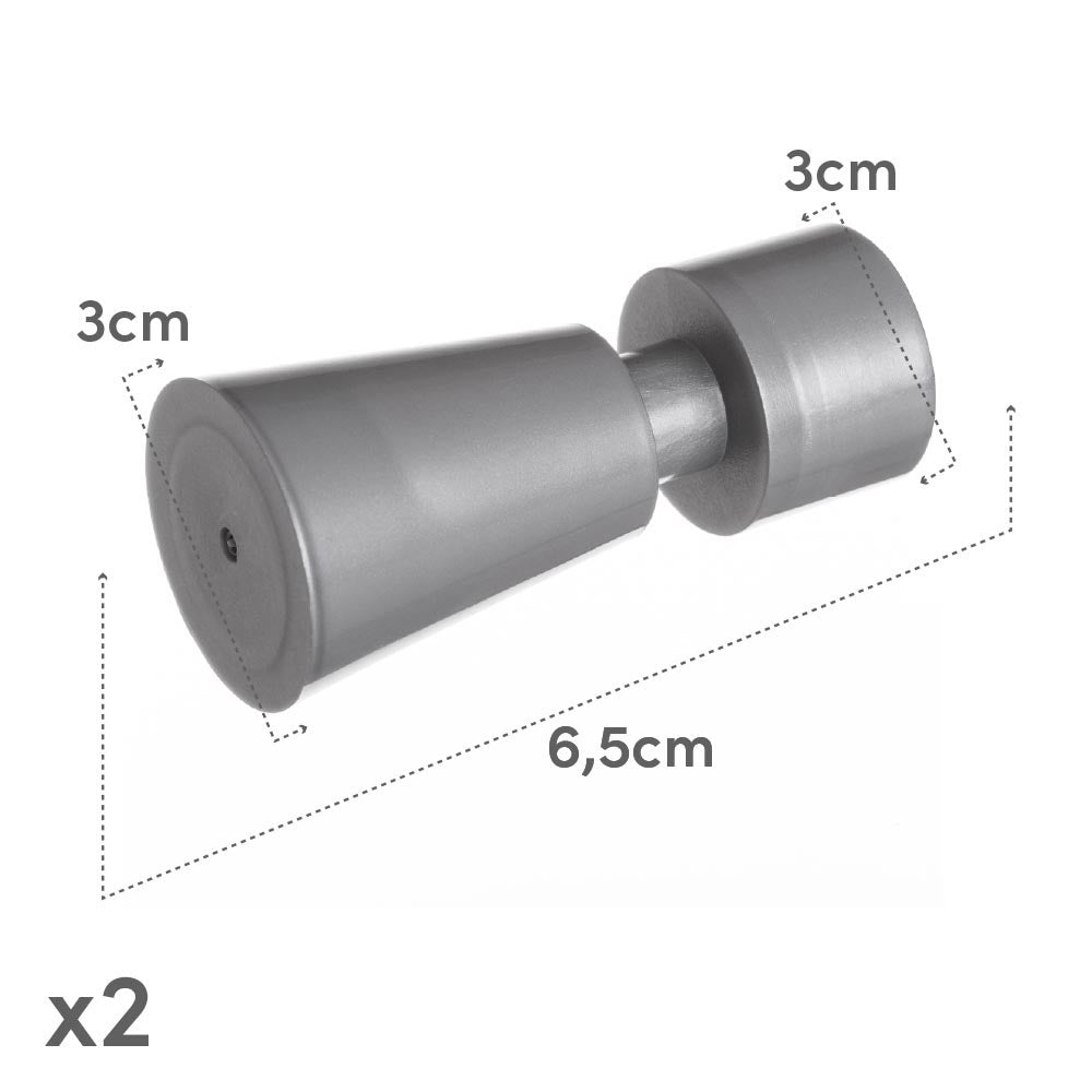 Barra cortina extensible plateada de 122 a 211 cm