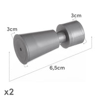 Barra cortina extensible plateada de 122 a 211 cm