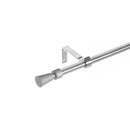 Barra cortina extensible plateada de 122 a 211 cm