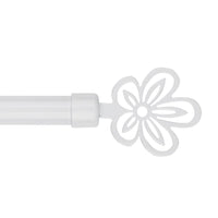 Barra cortina extensible blanca de 160 a 300 cm