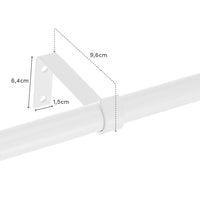 Barra cortina extensible blanca de 160 a 300 cm