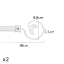 Barra cortina extensible blanca de 160 a 300 cm