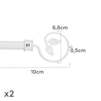 Barra cortina extensible blanca de 160 a 300 cm