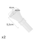 Barra cortina extensible blanca de 160 a 300 cm