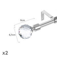 Barra cortina extensible de 122 a 211 cm