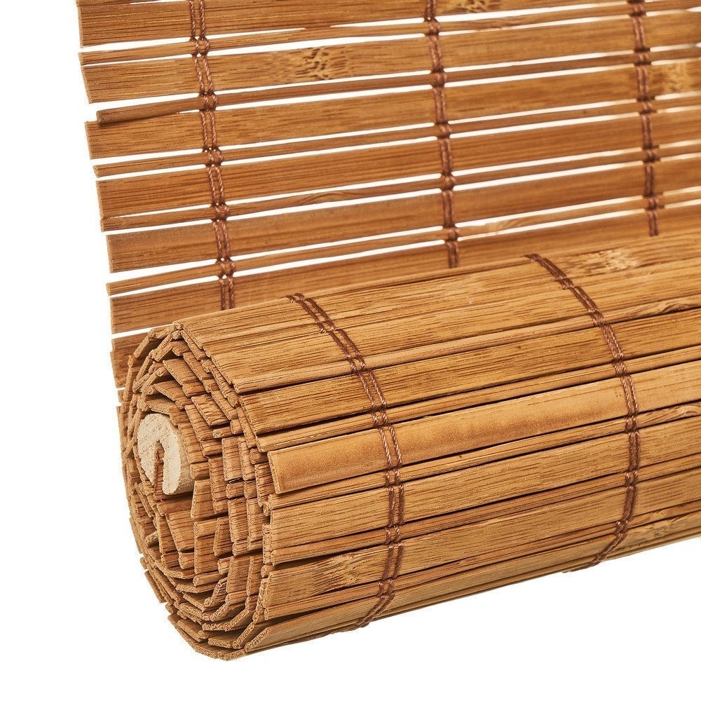 Estor enrollable de láminas de bambú natural de 120x180 cm