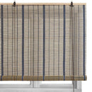 Estor enrollable de láminas azul de bambú de 90x180 cm