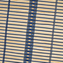 Estor enrollable de láminas azul de bambú de 140x180 cm