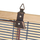 Estor enrollable de láminas azul de bambú de 140x180 cm