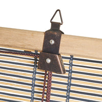 Estor enrollable de láminas azul de bambú de 140x180 cm