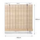 Estor enrollable de láminas azul de bambú de 160x180 cm