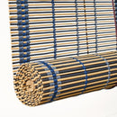Estor enrollable de láminas azul de bambú de 160x180 cm