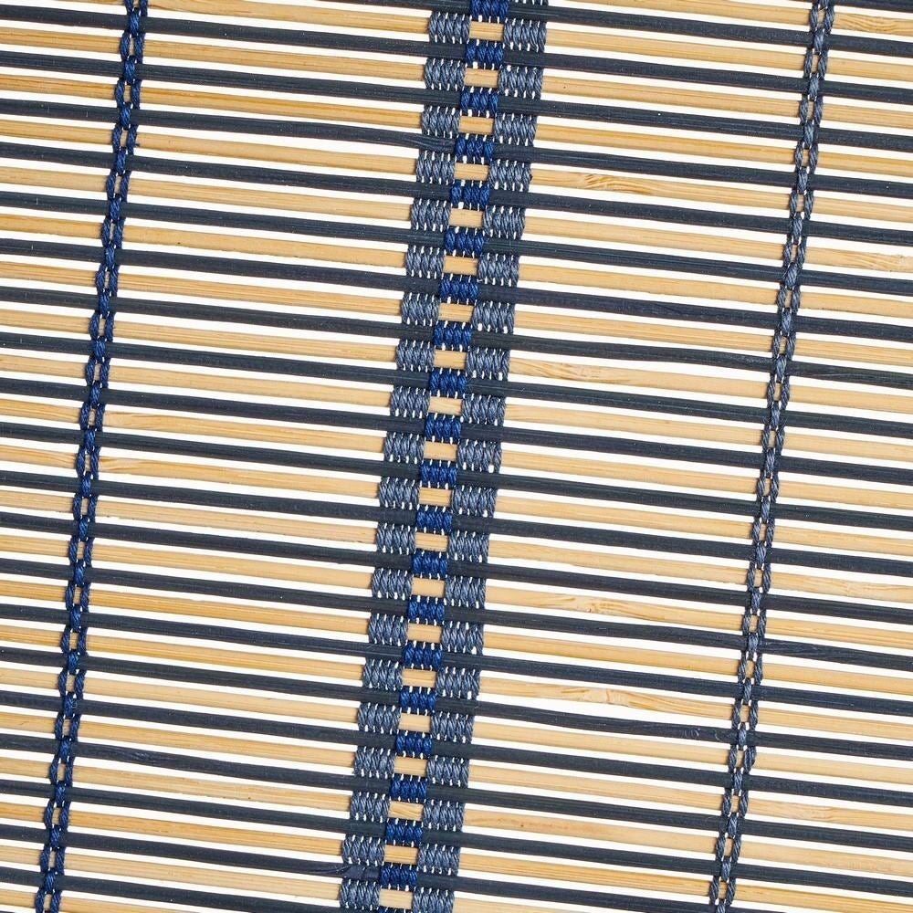 Estor enrollable de láminas azul de bambú de 160x180 cm