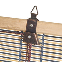 Estor enrollable de láminas azul de bambú de 160x180 cm