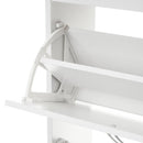 Zapatero de madera blanco