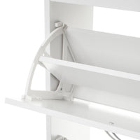 Zapatero de madera blanco