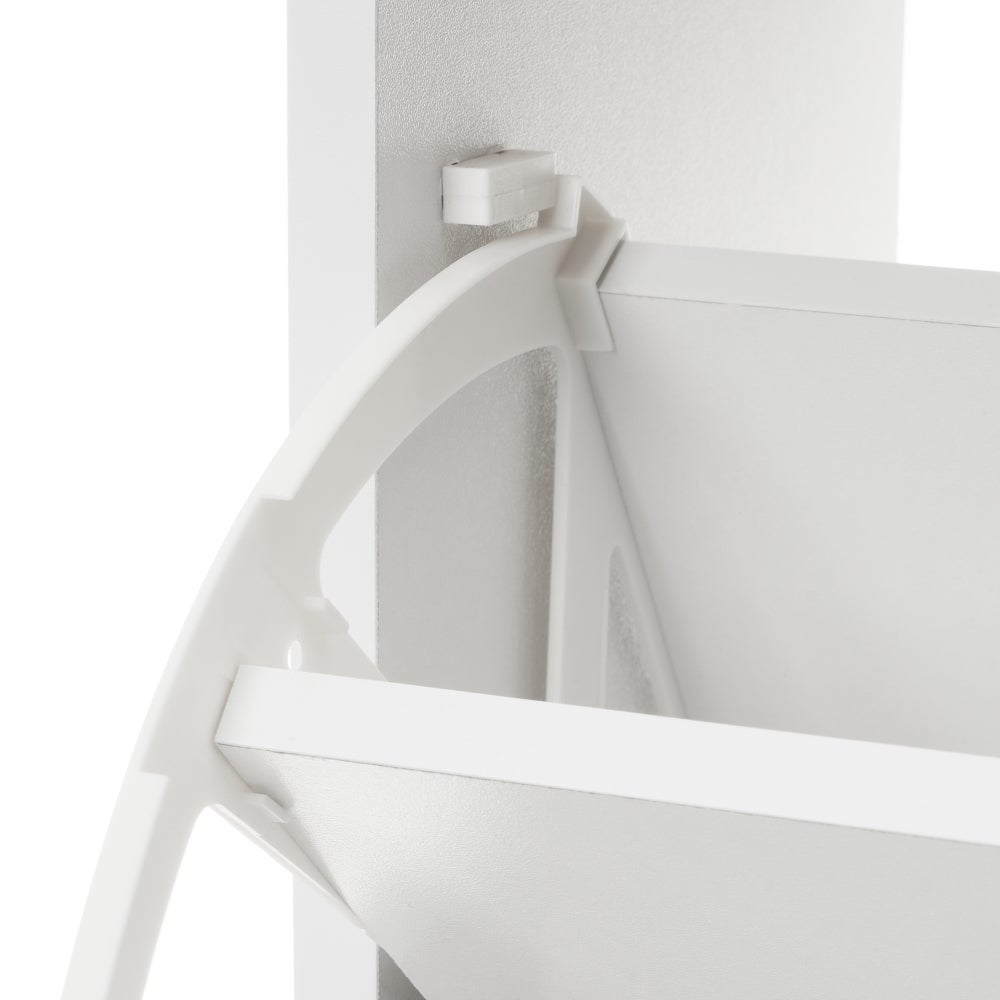 Zapatero de madera blanco