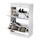 Zapatero de madera blanco