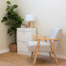 Zapatero de madera blanco