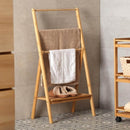 Toallero de 1 estante de bambú natural