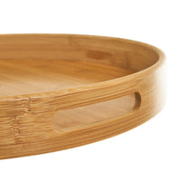 Bandeja redonda con asas de bambú de 40 cm