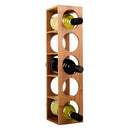 Botellero para 5 botellas de bambú natural