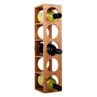 Botellero para 5 botellas de bambú natural