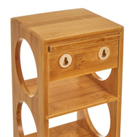 Botellero para 5 botellas de bambú natural