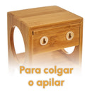 Botellero para 5 botellas de bambú natural