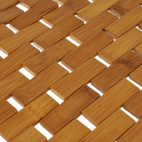 Alfombra de ducha antideslizante de mosaico de bambú natural de 60x42 cm