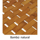 Alfombra de ducha antideslizante de mosaico de bambú natural de 60x42 cm